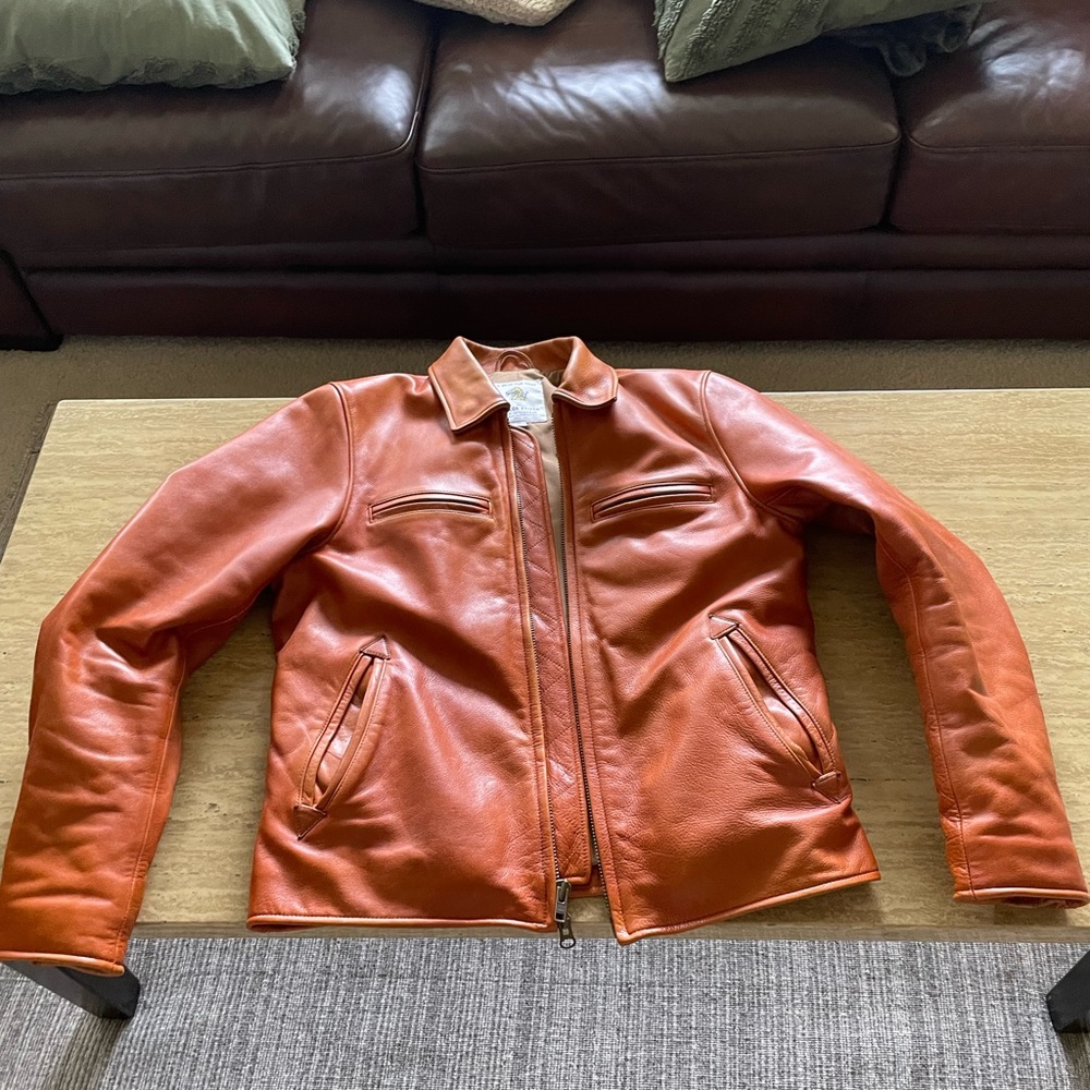 Taylor Stitch - The Moto Jacket
in Whiskey Steerhide